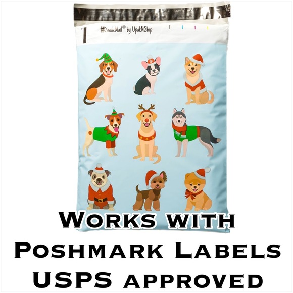 💝 25 10X13 Festive Pup Printed Mailers CLEARANCE - Picture 2 of 6
